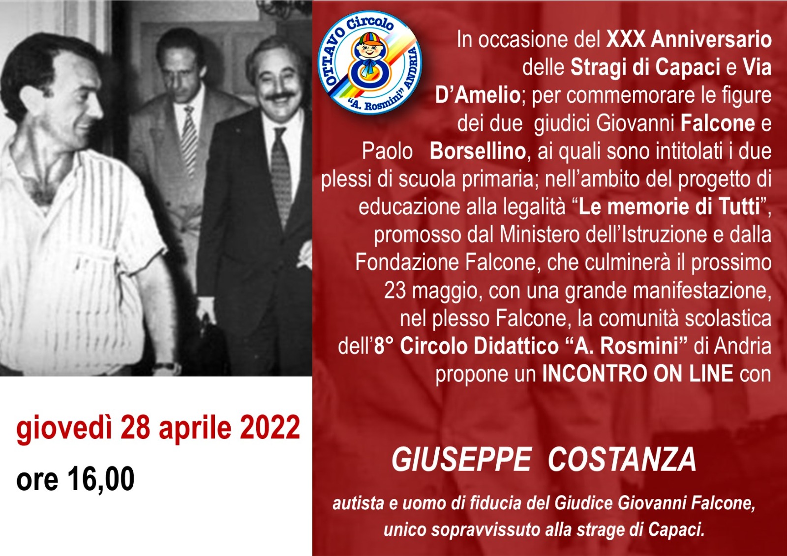 Locandina Costanza Giuseppe 20 aprile 2022